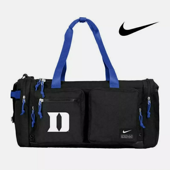 duke blue devils nike utility power medium duffel gym bag black DB6004 010 - Picture 1 of 10